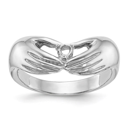 14k White Gold 1 Stone Family Ring Mounting (XMRW51/1)