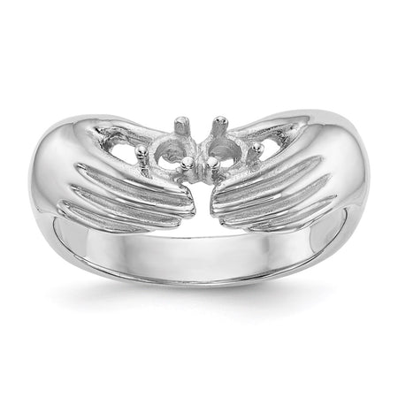 14k White Gold 2 Stone Family Ring Mounting (XMRW51/2)