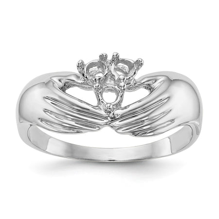 14k white Gold 3 Stone Family Ring Mounting (XMRW51/3-7)