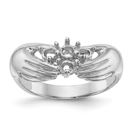 14k White Gold 4 Stone Family Ring Mounting (XMRW51/4)