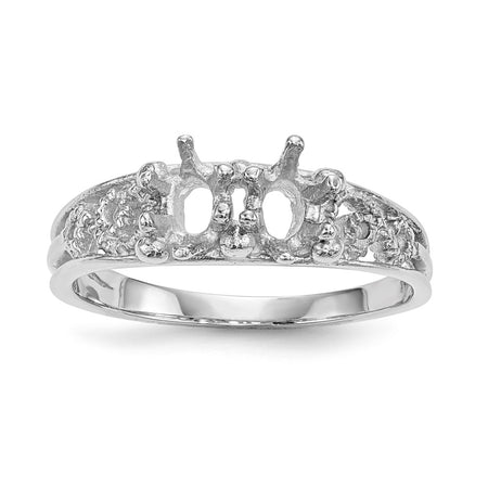 14k White Gold 2 Stone Family Ring Mounting (XMRW52/2)