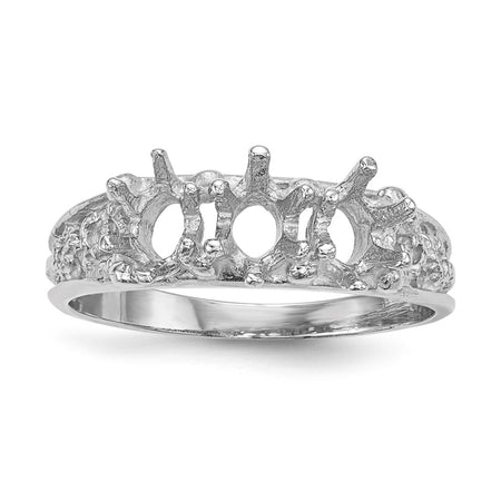 14k White Gold 3 Stone Family Ring Mounting (XMRW52/3)