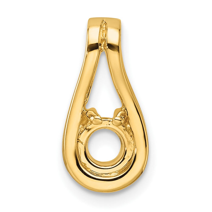 14k Holds 4.7mm Stone Teardrop-Shape Slide Mounting Fits up to 3mm Regular/6mm Fancy or Reversible Omega (XP1549)
