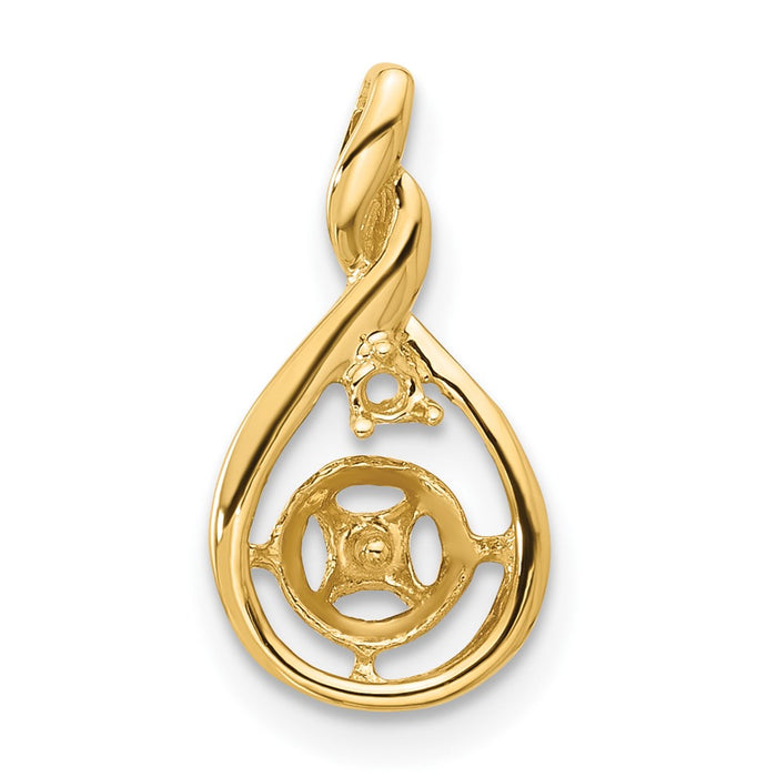 14k Holds 7mm Pearl & 2mm Diamond Pendant Mounting (XP246)