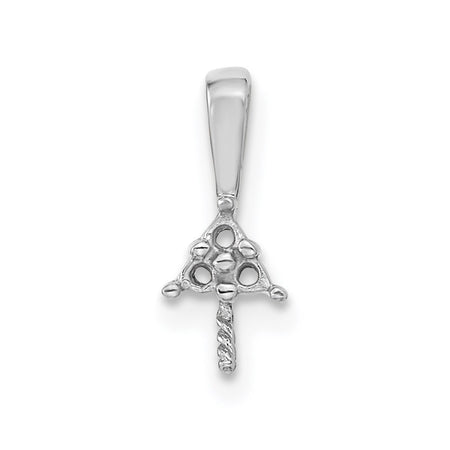 14k White Gold Pearl & Diamond Pendant Mounting (XP248W)