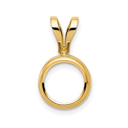 14k 6mm Round Bezel Pendant Mounting (XP301)