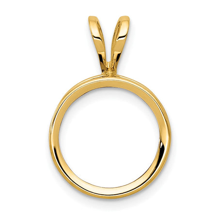 14k 8mm Round Bezel Pendant Mounting (XP303)