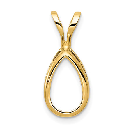14k 8x5mm Pear Bezel Pendant Mounting (XP305)