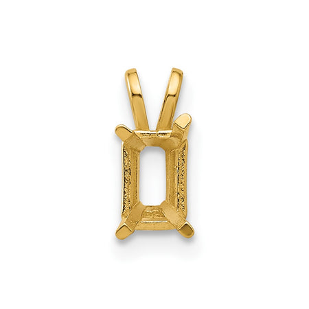 14k 6x4 Emerald Pendant Mounting (XP419)