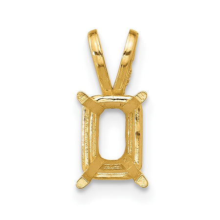14k 7x5 Emerald Pendant Mounting (XP420)