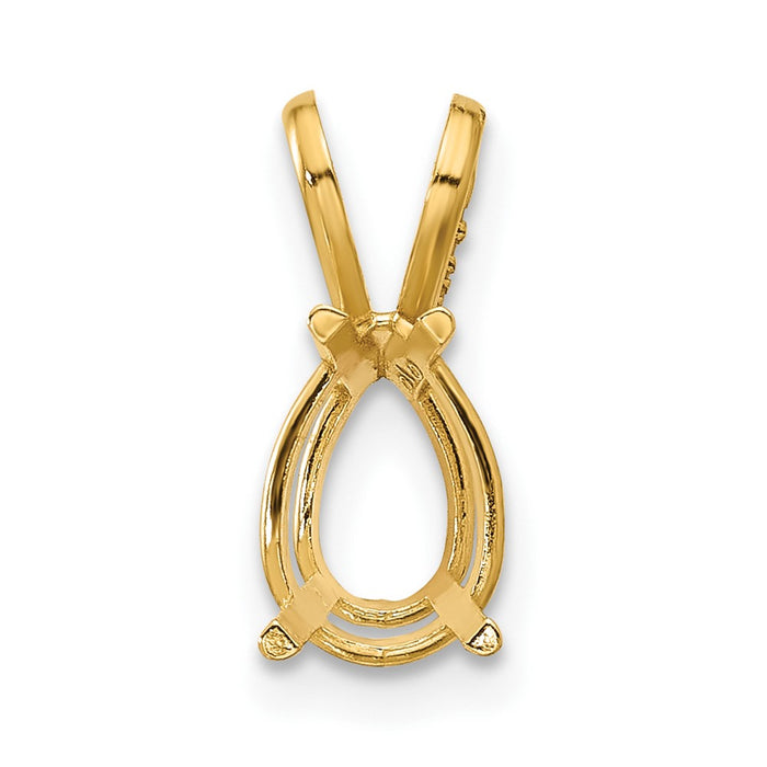 14k 9x6 Pear Pendant Mounting (XP426)
