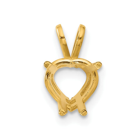 14k 7mm Heart Pendant Mounting (XP430)