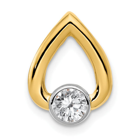 14k Holds 4mm Stone Teardrop Chain Slide Mounting (XS1192)