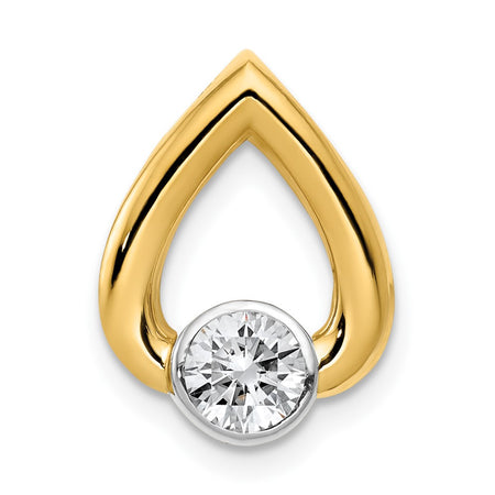 14k Holds 4.4mm Stone Teardrop Chain Slide Mounting (XS1193)