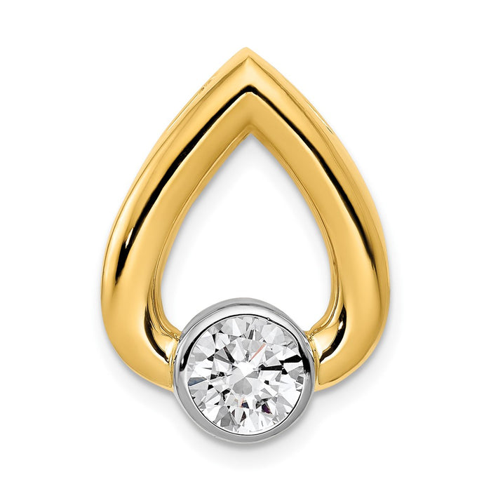 14k Holds 5.8mm Stone Teardrop Chain Slide Mounting (XS1195)