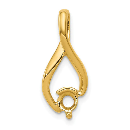 14k Holds 4mm Stone Fancy Slide Mounting Fits up to 2mm Regular/5mm Fancy or Reversible Omega (XS1197)