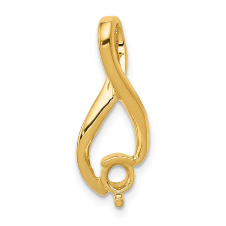 14k Holds 4.5mm Stone Fancy Slide Mounting Fits up to 2mm Regular/6mm Fancy or Reversible Omega (XS1198)
