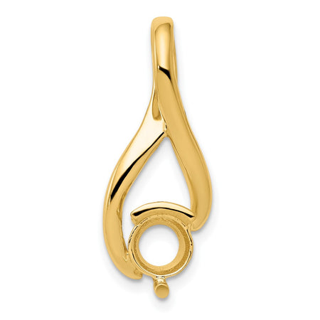 14k Holds 6.5mm Stone Fancy Slide Mounting Fits up to 3mm Regular/6mm Fancy or Reversible Omega (XS1201)