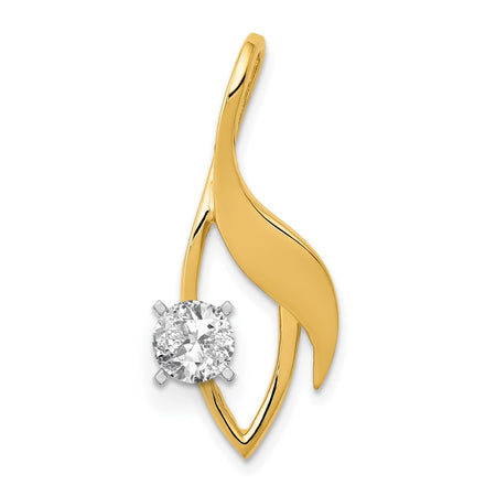 14k Peg-Set Fancy Slide Mounting Fits up to 3mm Regular/6mm Fancy or Reversible Omega (XS1228)