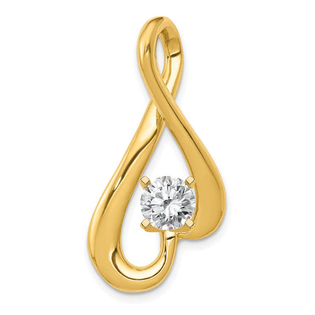 14k Fancy Peg-Set Diamond Slide Mounting Fits up to 6mm Regular/Fancy/Reversible Omega (XS1238)