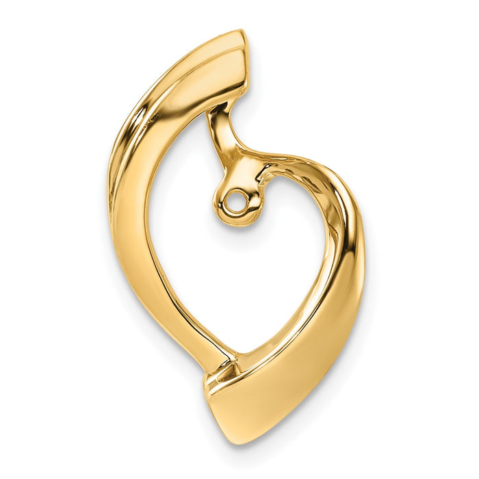 14k Peg-Set Diamond Slide Mounting Fits up to 2mm Regular/4mm Fancy or Reversible Omega (XS1257)