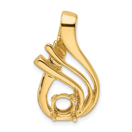 14k Holds 6mm Stone Fancy Slide Mounting Fits up to 4mm Regular/6mm Fancy or Reversible Omega (XS241)