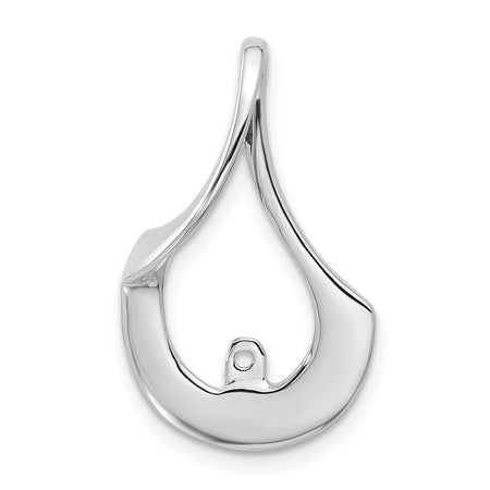 14k White Gold Peg-Set Fancy Slide Mounting Fits up to 6mm Regular/8mm Fancy or Reversible Omega (XS275)