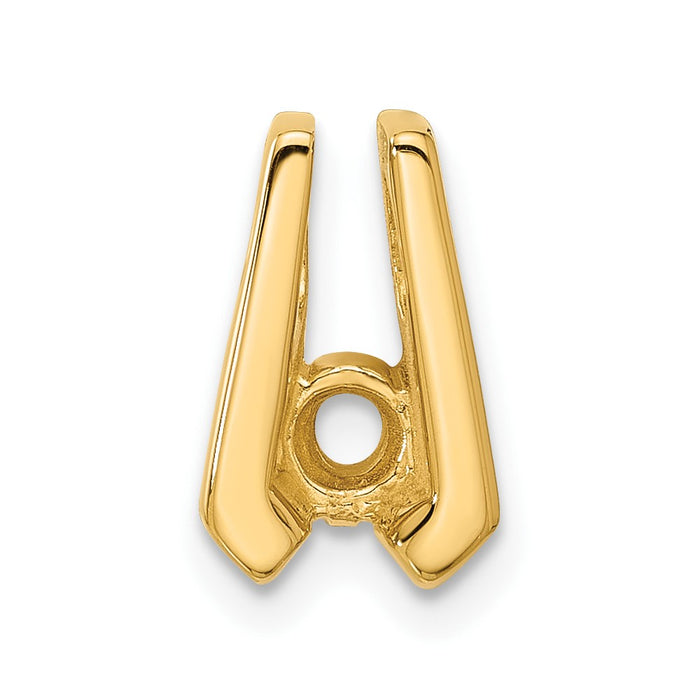 14k Holds 4.0mm Stone Slide Mounting Fits up to 2mm Regular/3mm Fancy or Reversible Omega (XS502)