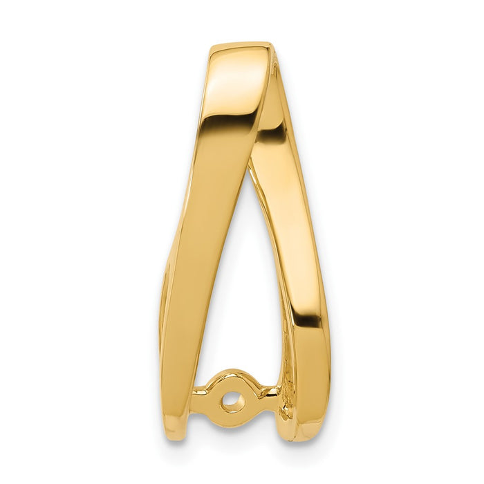 14k Peg-Set Diamond Slide Mounting Fits up to 4mm Regular/6mm Fancy or Reversible Omega (XS641)