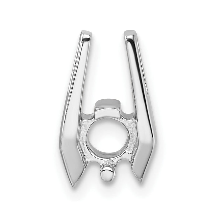 14k White Gold Holds 4.75mm Stone Slide Mounting Fits up to 3mm Fancy or Reversible Omega Only (XS656)