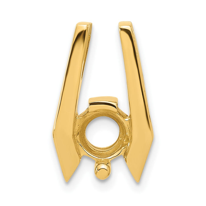 14k Holds 6.5mm Stone Slide Mounting Fits up to 2mm Regular/5mm Fancy or Reversible Omega (XS657)