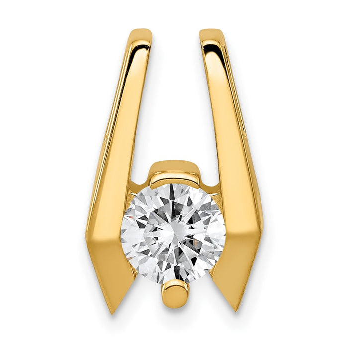 14k Holds 5.75mm Stone Slide Mounting Fits up to 2mm Regular/5mm Fancy or Reversible Omega (XS658)