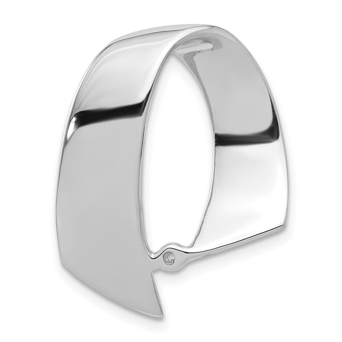 14k White Gold Fancy Peg-Set Diamond Slide Mounting Fits up to 10mm Regular/Fancy/Reversible Omega (XS836W)