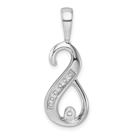 14k White Gold Holds 6-1.9mm Stones and Peg-Set Slide Mounting Fits up to 4mm Regular/6mm Fancy or Reversible Omega (XSW136)