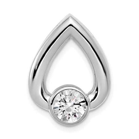 14k White Gold Holds 5.8mm Stone Teardrop Chain Slide Mounting (XSW375)