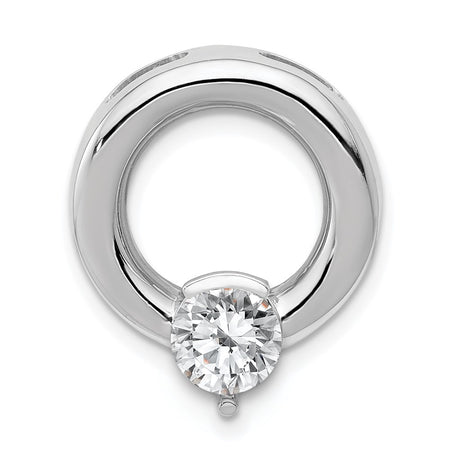 14k White Gold Holds 5.8mm Stone Circle Chain Slide Mounting (XSW391)