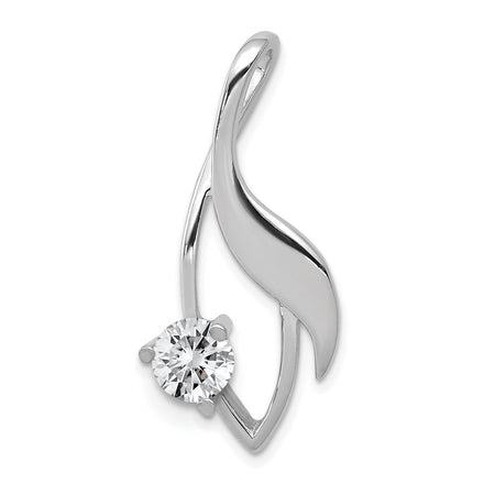 14k White Gold Holds 5mm Stone Fancy Slide Mounting Fits up to 2mm Regular/3mm Fancy or Reversible Omega (XSW403)