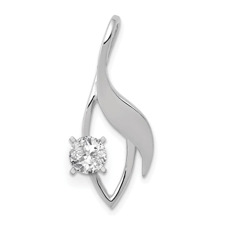 14k White Gold Peg-Set Fancy Slide Mounting Fits up to 3mm Regular/6mm Fancy or Reversible Omega (XSW404)