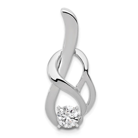 14k White Gold Peg-Set Fancy Slide Mounting Fits up to 4mm Regular/6mm Fancy or Reversible Omega (XSW415)
