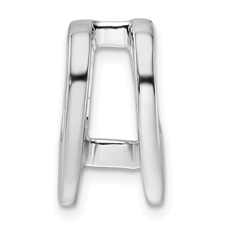 14k White Gold Holds 5.25mm Stone Slide Mounting Fits up to 6mm Regular/8mm Fancy or Reversible Omega (XSW56)