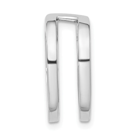 14k White Gold Holds 6mm Stone Slide Mounting Fits up to 6mm Regular/8mm Fancy or Reversible Omega (XSW57)