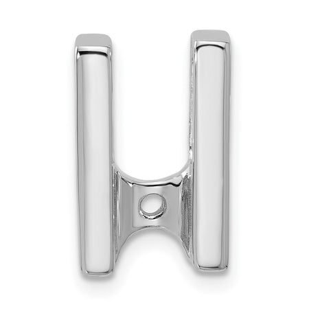 14k White Gold Holds 5.25mm Stone Slide Mounting Fits up to 6mm Regular/Fancy/Reversible Omega (XSW60)