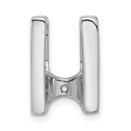 14k White Gold Holds 6mm Stone Slide Mounting Fits up to 6mm Regular/8mm Fancy or Reversible Omega (XSW61)