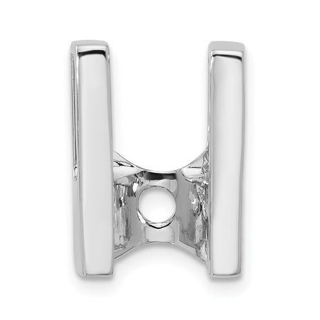 14k White Gold Holds 7.5mm Stone Slide Mounting Fits up to 6mm Regular/8mm Fancy or Reversible Omega (XSW62)