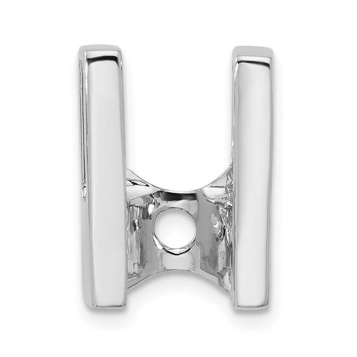 14k White Gold Holds 7.5mm Stone Slide Mounting Fits up to 6mm Regular/8mm Fancy or Reversible Omega (XSW62)