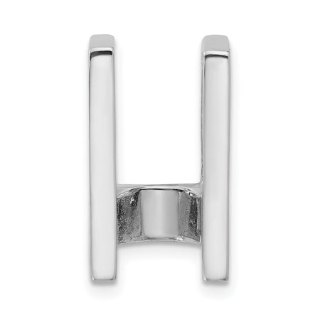 14k White Gold Holds 7.5mm Stone Slide Mounting Fits up to 8mm Regular/10mm Fancy or Reversible Omega (XSW63)