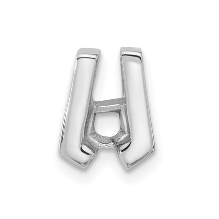 14k White Gold Holds 3.75mm Stone Slide Mounting Fits up to 2mm Regular/3mm Fancy or Reversible Omega (XSW64)