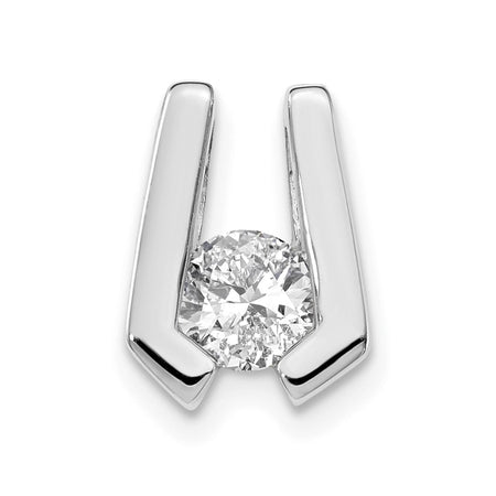 14k White Gold Holds 4.5mm Stone Slide Mounting Fits up to 2mm Regular/3mm Fancy or Reversible Omega (XSW65)