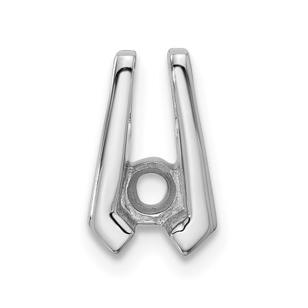 14k White Gold Holds 4.0mm Stone Slide Mounting Fits up to 2mm Regular/3mm Fancy or Reversible Omega (XSW67)