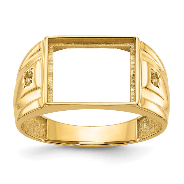 14k Men's ring mounting (Y1542)